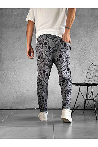 COCOPELLI Men's Skull Patterned Pants