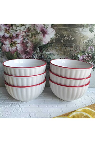 SERANO 6'lı Yuvarlak 12 Cm Çorba Kasesi Takımı Çerezlik Sosluk Reçellik Hediy...