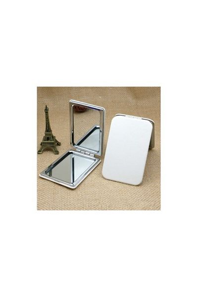 Watton Rectangular Magnifying White Pocket Mirror