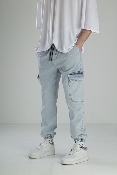 COCOPELLI Παντελόνι Jogger Ice Blue Premium ποιότητας