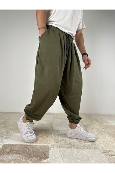 COCOPELLI Πλισέ Χακί Μισό Φαρδύ