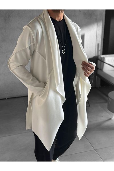 COCOPELLI Πόντσο με κομμένο νυχτερίδα εκρού