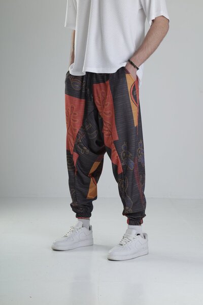 COCOPELLI Orange Ethnic Patterned Sports Baggy