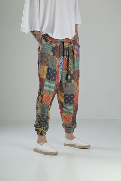 COCOPELLI Πλισέ μισό φαρδύ ύφασμα με πολύχρωμο σχέδιο