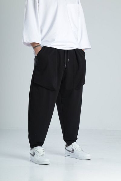 COCOPELLI Ethnic Black Baguette Trousers with Large Pocket Detail