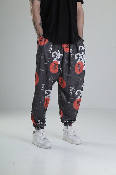 COCOPELLI Red Chinese Tree Pleated Half Baggy