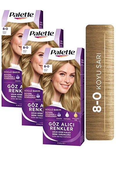 Palette Göz Alıcı Renkler 8-0 Koyu Sarı x 3 Adet