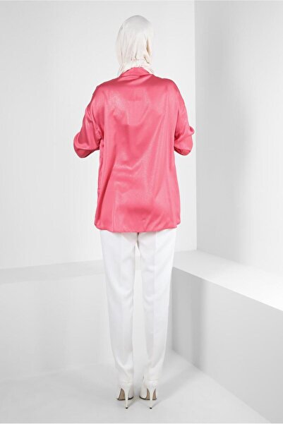 Alvina FLOWER DETAILED SHIRT COLLAR BLUZ 43799