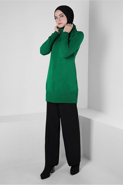 Alvina THROAT COLLAR KNITWEAR TUNIC 44026