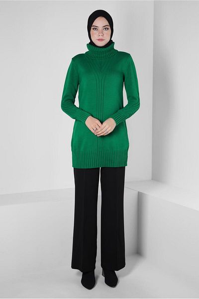 Alvina THROAT COLLAR KNITWEAR TUNIC 44026