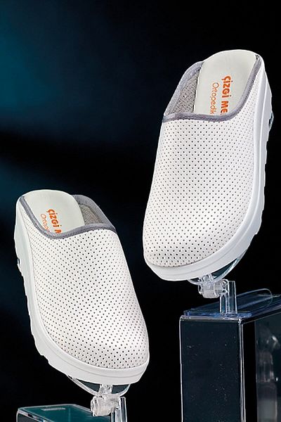 ÇİZGİ MEDİKAL Fit White Classic Γυναικείες Παντόφλες Sabo Orthopedic Doctor Nurse Hospital Slippers