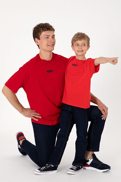 U.S. Polo Assn. Boy's Red Oversize Crew Neck T-Shirt 50298982-Vr030
