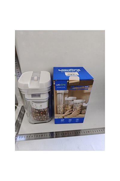 Flippy Food Storage Boxes Set of 2 (0.8 L & 2 L) Transparent with White Lid