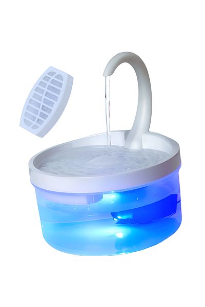 ZEQAS Automatic Water Dispenser Fountain 2l Led Smart Sensor For Dogs/cats