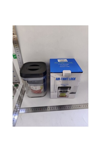 Flippy Food Storage Boxes, Set of 2 (0.5L & 1.3L), Transparent with Black Lid