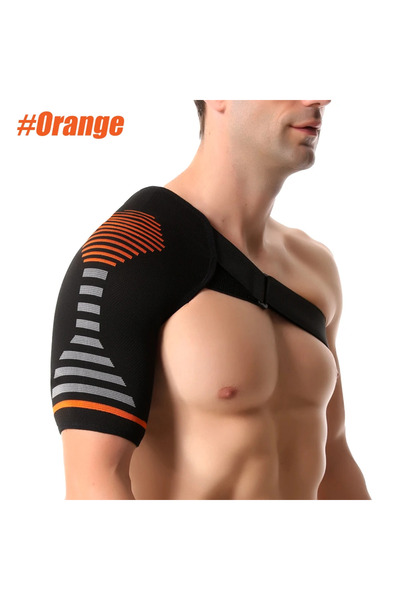 Choice دعامة كتف احترافية برتقالية مقاس L-XL - كم داعم وضاغط، مفصل AC - مثبت ...
