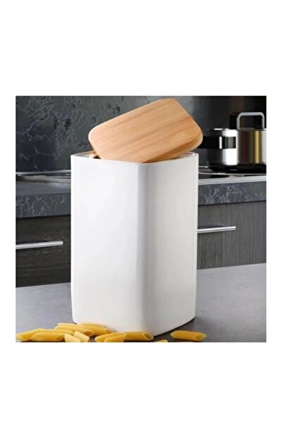 GÖNÜL GNL3455 Porselen Kapaklı Kavanoz 10x10x18 Cm