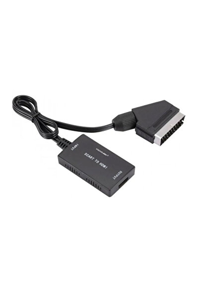 Genel Markalar Scart to hdmı çevirici dönüştürücü kablo scart in hdmı out