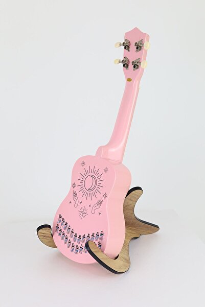 Genel Markalar Ukulele Yeni Başlayanlar Için Arkasına ,yanına Yapıştırılan Şeffaf Akor Tablosu,cetveli