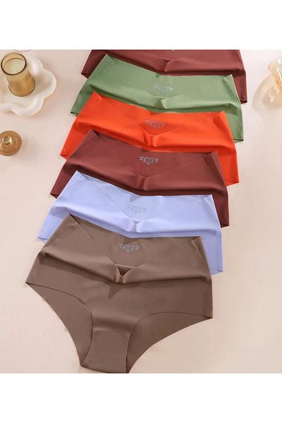 CEGEB 6 Pack High Waist Basic Laser Cut Bikini Panties Kilot 6 Pack