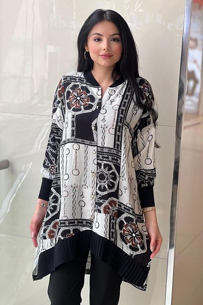 Ghisa Patterned Ribbed Cardigan