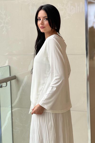 FUAT GÜRSEN Fuat Gürşen Waist Tied Chiffon Detailed Tunic