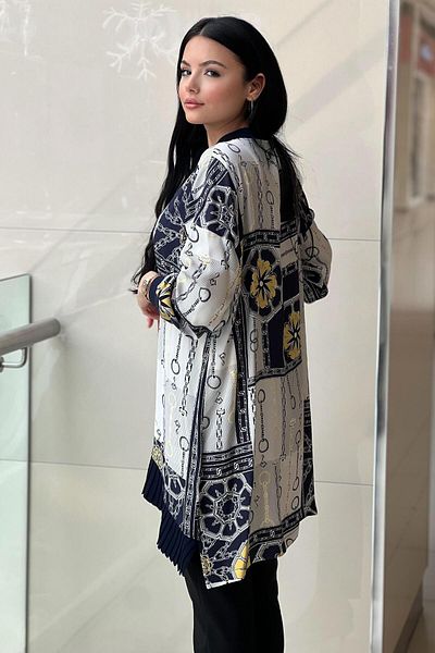 Ghisa Patterned Ribbed Cardigan