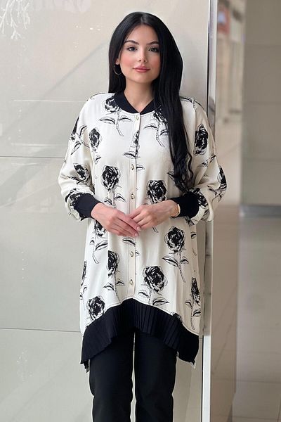 Ghisa Patterned Ribbed Cardigan
