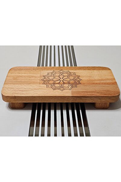 Royal Hediyelik 22x11 Cm Ayaklı Dikdörtgen Düz, Ahşap, Motif Desenli, Yağdanlık, Şişe, Mutfak Altlığı Ve Düzenleyici