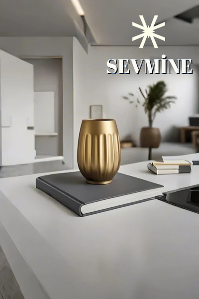 SEVMİNE Βάζο Bohemian Scandinavian Neva Gold 15 εκ |   Δώρο Μοντέρνο Κεραμικό...