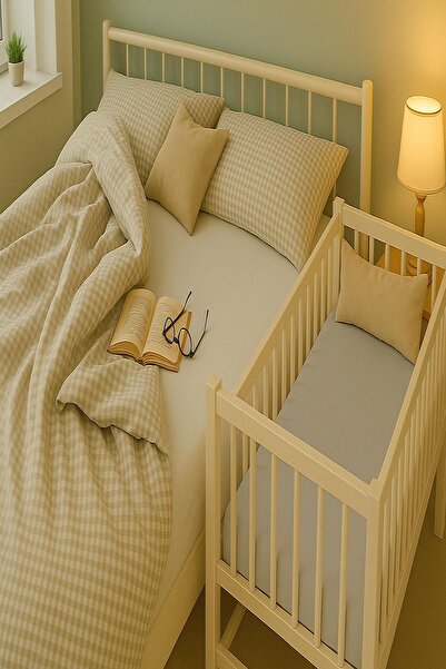 COTENCONCEPT 3 Adet 50 x 90 x 10 cm Anne Yanı Lastikli Penye Kumaş Bebek Çarşafı