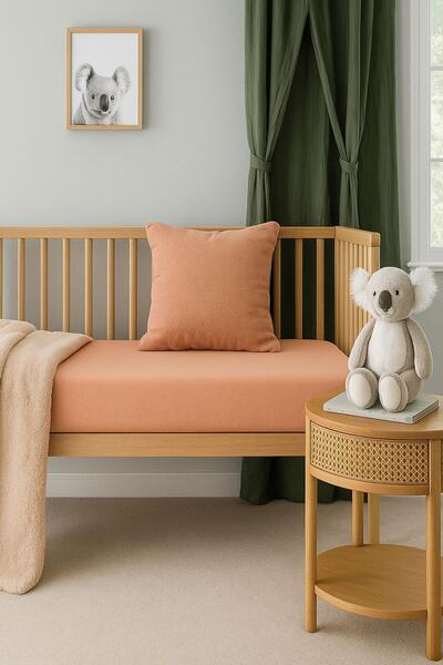 COTENCONCEPT 3 Adet 50 x 90 x 10 cm Anne Yanı Lastikli Penye Kumaş Bebek Çarşafı