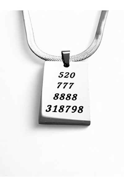 TWOGAN الوفرة والبركة، قلادة فضية اللون من الفولاذ مع أرقام روحية متسلسلة، 77...