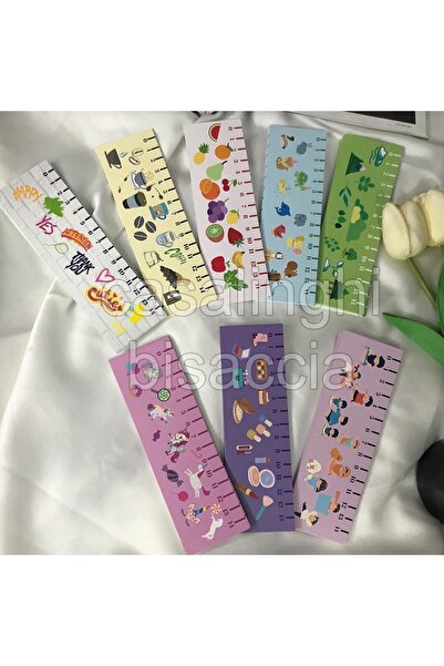 bisaccia بطاقة مسطرة مرجعية مزدوجة الجوانب، هدية مختلطة، دورة مدرسية، بطاقة ع...