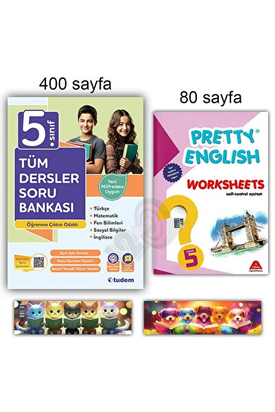 Tudem Yayınları 5. Sınıf Tüm Dersler Soru Bankası - Ingilizce Yaprak Test