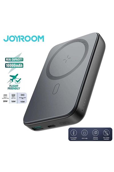 Joyroom Jr-w020 20w Magnetic Wireless External Power Bank 10000ma - Black