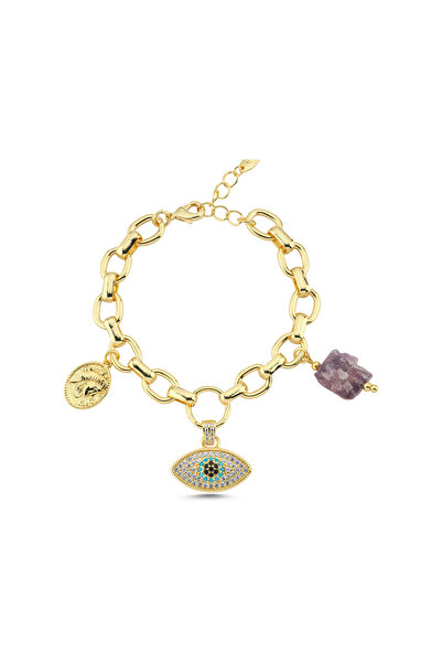 Venus Design Çelik Nazar Ametist Bileklik