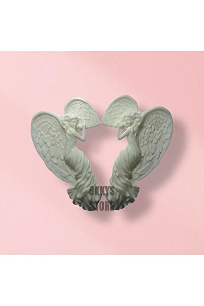 OKKYS STORE Dekoratif Melek Kapı Ve Priz Süsü Sağ Ve Sol 2 Parça