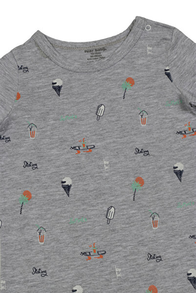 Melekpare 6-24 Months Baby Girl Boy Skateboard Themed Soft 100% Cotton Jumpsuit