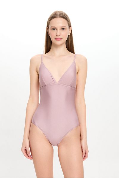 TOO SALTY SWIMWEAR Women's Dusty Rose Triangle Swimsuit 23s101st