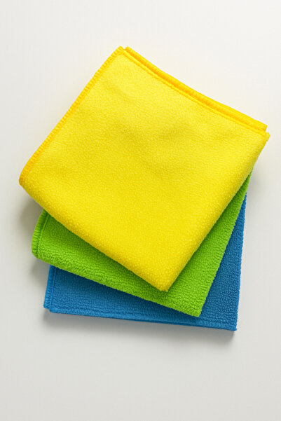 VİPER 40x40 Mikrofiber Temizlik Bezi 3 Renk (SARI MAVİ YEŞİL) – Cam Mutfak Ba...