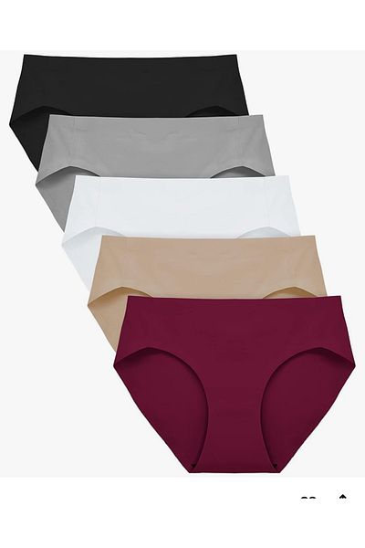 İmpavido 10Pcs High Waist Basic Laser Cut Bikini Panties Kilot Pack of 10