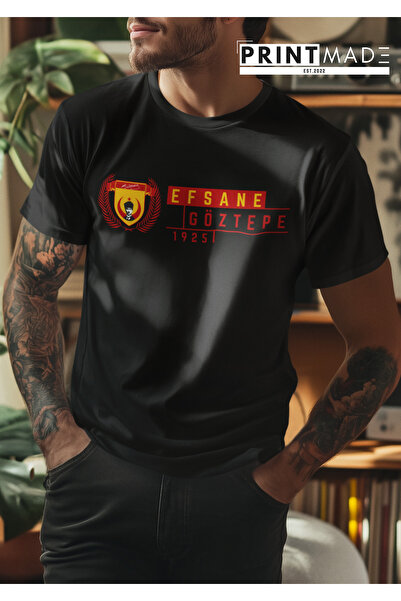 printtmade تي شيرت أسود مطبوع عالي الجودة من Legend 1925