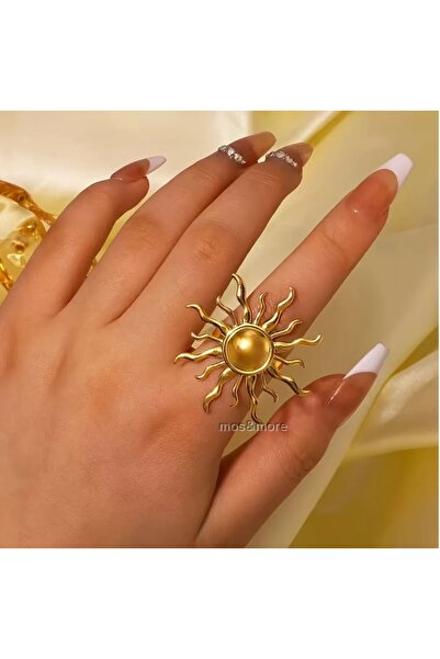 mos&more Gold Güneş Model Ayarlanabilir Yüzük