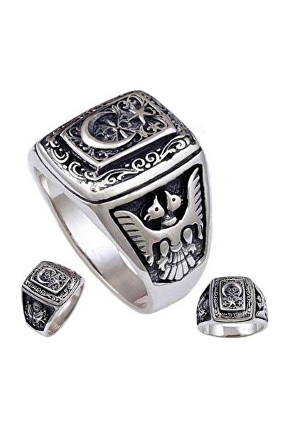 modasilvers 925 Ayar Gümüş Devlet Bahçeli Yüzüğü