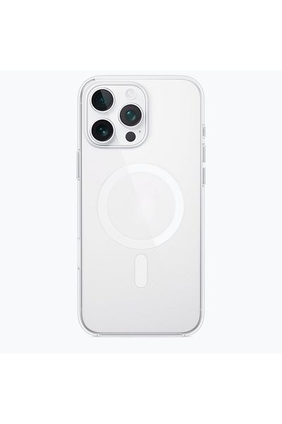EVAX (IC) حافظة هاتف iPhone 16 Pro Max متوافقة مع الرسوم المتحركة الشفافة الصلبة الميكا غير الصفراء Magsafe Slim Fit