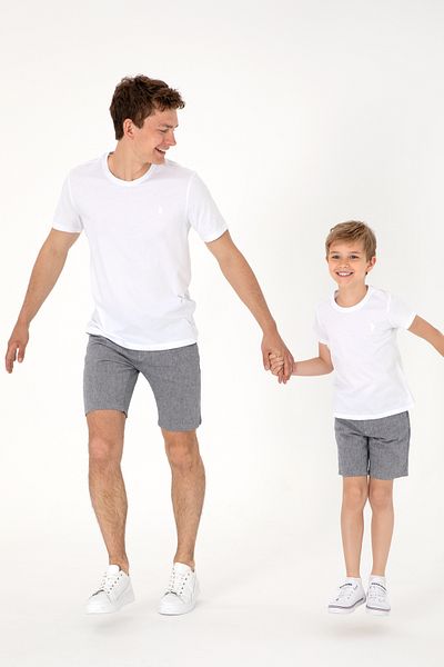 U.S. Polo Assn. Ανδρικό μπλουζάκι με κανονική εφαρμογή Crew Neck White Basic 50305924-vr013