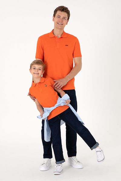 U.S. Polo Assn. Men's Regular Fit Polo Neck Pomegranate Flower Basic T-Shirt 50306007-Vr039