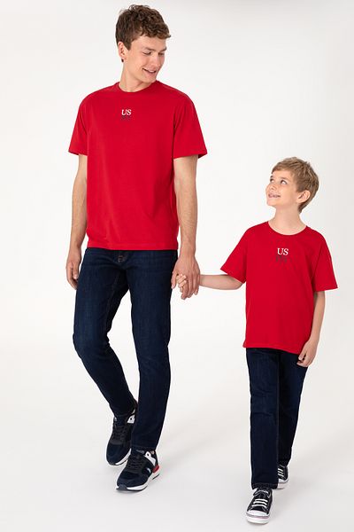 U.S. Polo Assn. Men's Comfort Fit Crew Neck Red T-Shirt 50306450 -Vr030