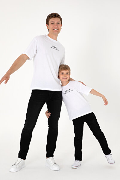 U.S. Polo Assn. Erkek Çocuk Beyaz Comfort Basic Bisiklet Yaka Tişört 50306513...